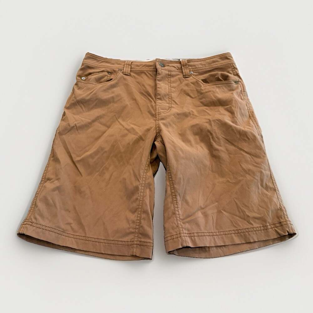 prAna Brion Mens Brown Hiking Stretch Outdoor Pockets Shorts Size 34 M3BN1117